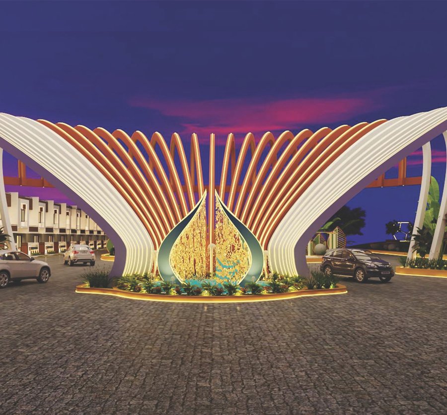 Vanshika Ontario gated community with landscaped green areas on Ayodhya Road Lucknow